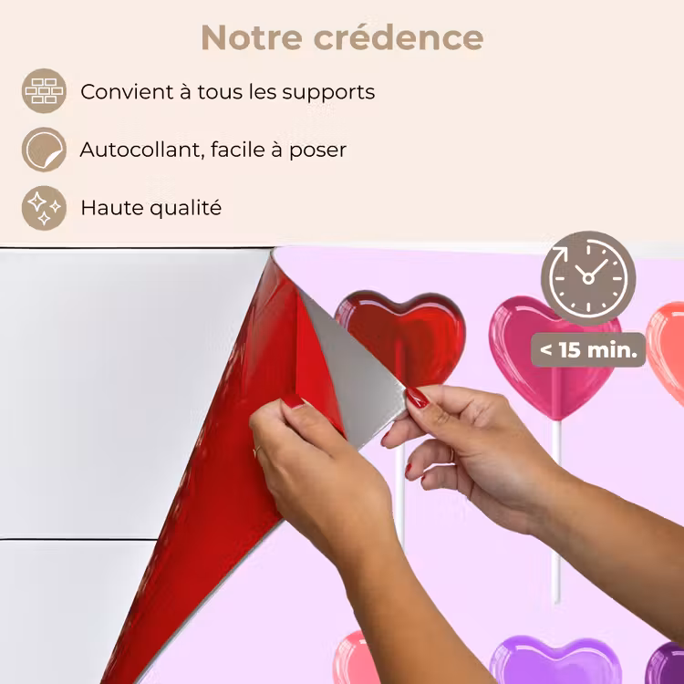 Fond de hotte - Sucette - Coeur - Rose - Bonbons — 4