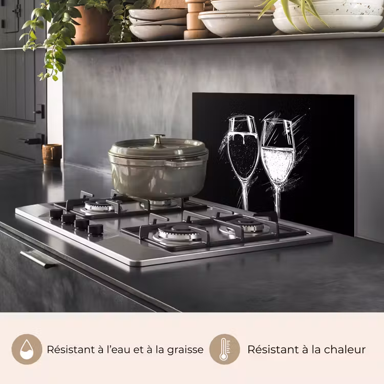Fond de hotte - Toast noir et blanc — 2
