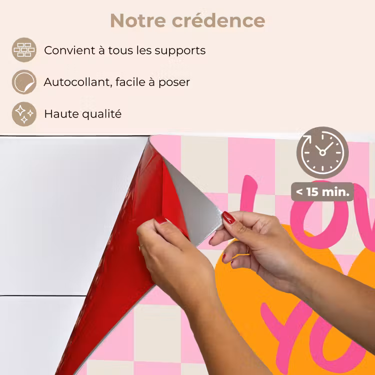Fond de hotte - Valentin - Amour - Rose - Orange — 4