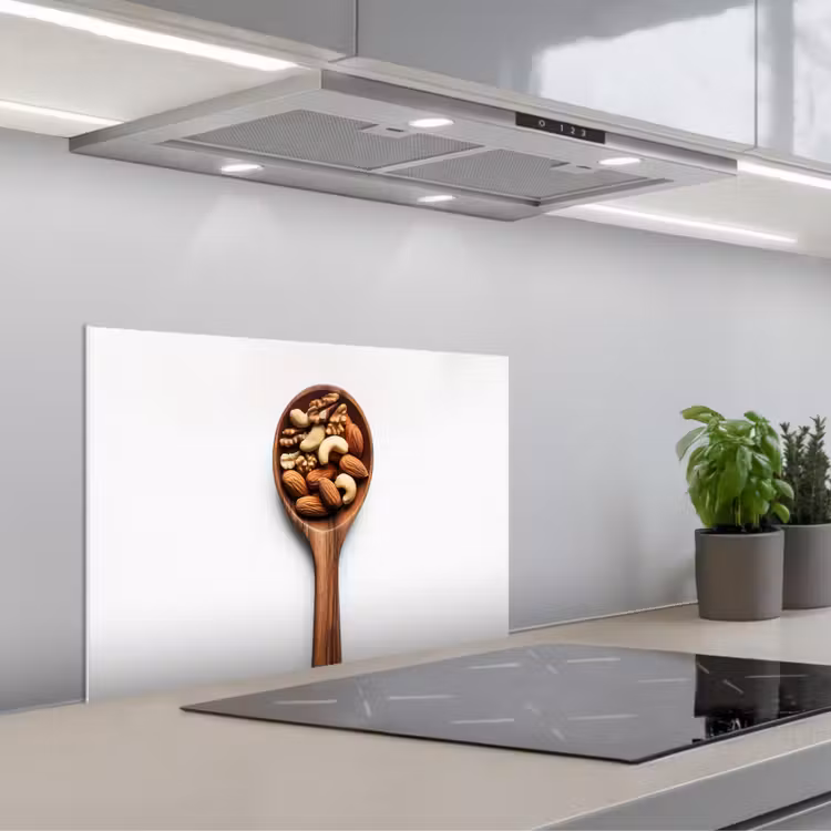 Fond de hotte - Noyer - Blanc - Bois — 1