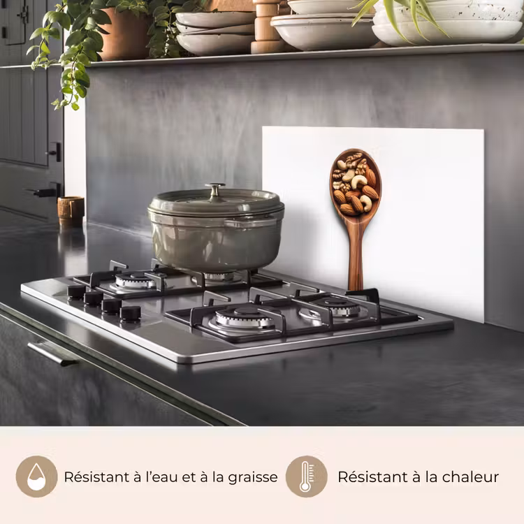 Fond de hotte - Noyer - Blanc - Bois — 2