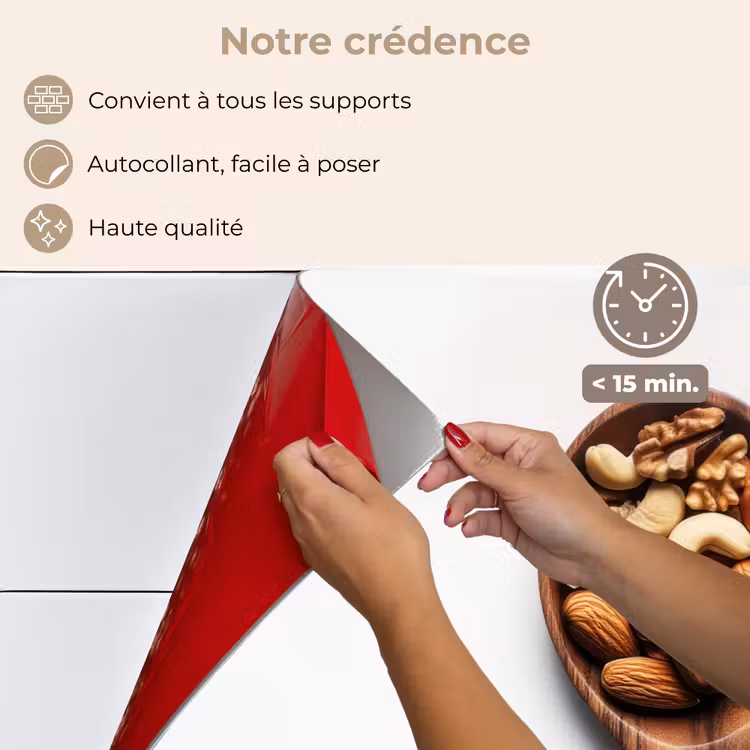 Fond de hotte - Noyer - Blanc - Bois — 4