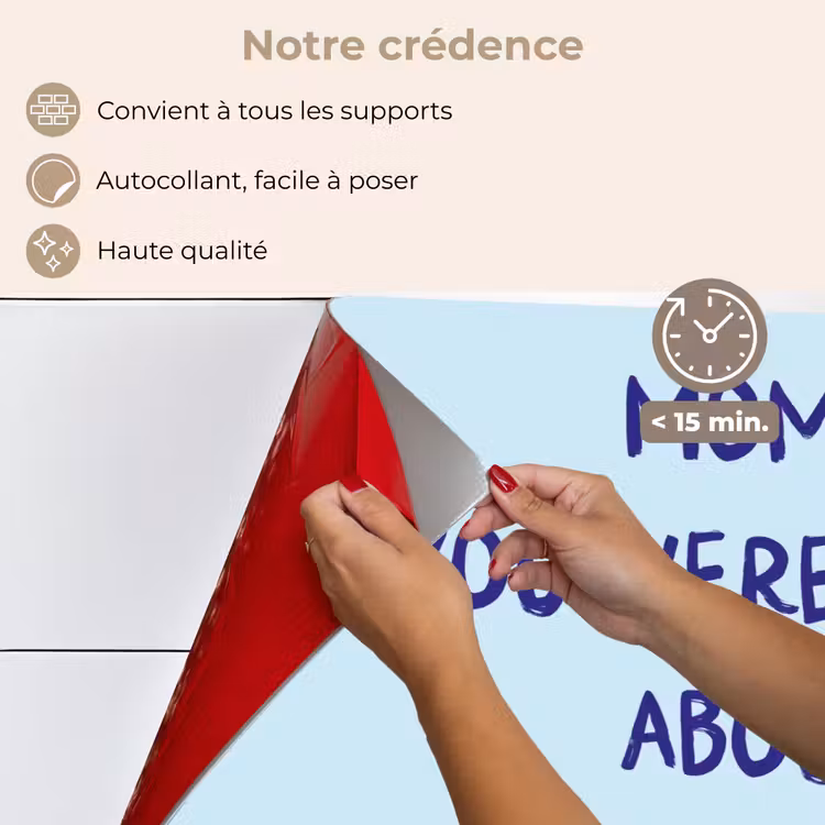 Fond de hotte - Mère - Citation - Bleu — 4