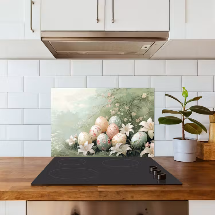 Fond de hotte - Oeufs de Pâques - Teintes pastel - Fleurs — 3