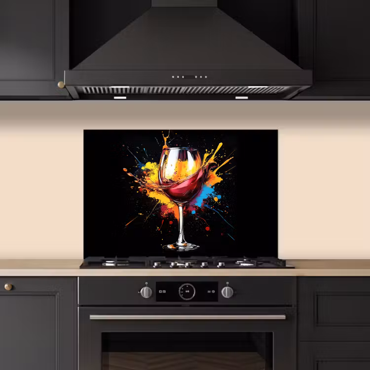 Fond de hotte - Vin - Verre - Graffiti - Boisson - Rouge - Peinture — 5