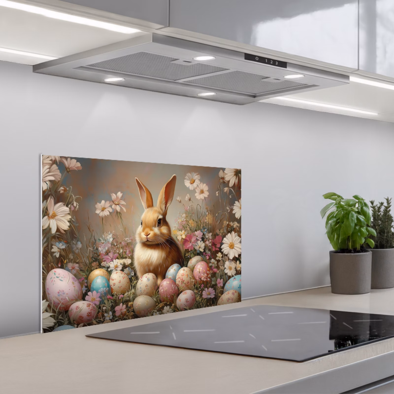 Fond de hotte - Lapin de Pâques - Printemps - Oeufs de Pâques — 1