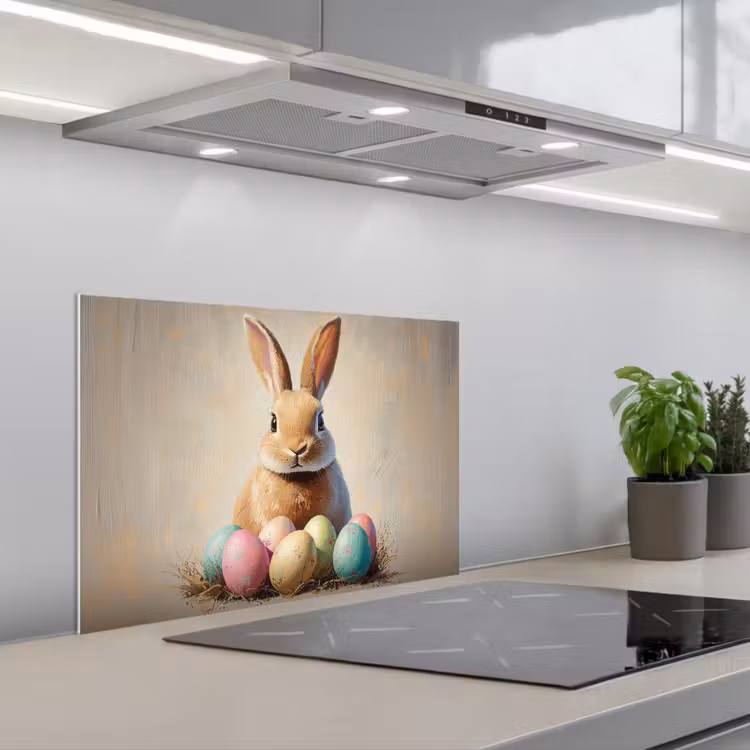Fond de hotte - Lapin de Pâques - Pastel - Oeufs — 1