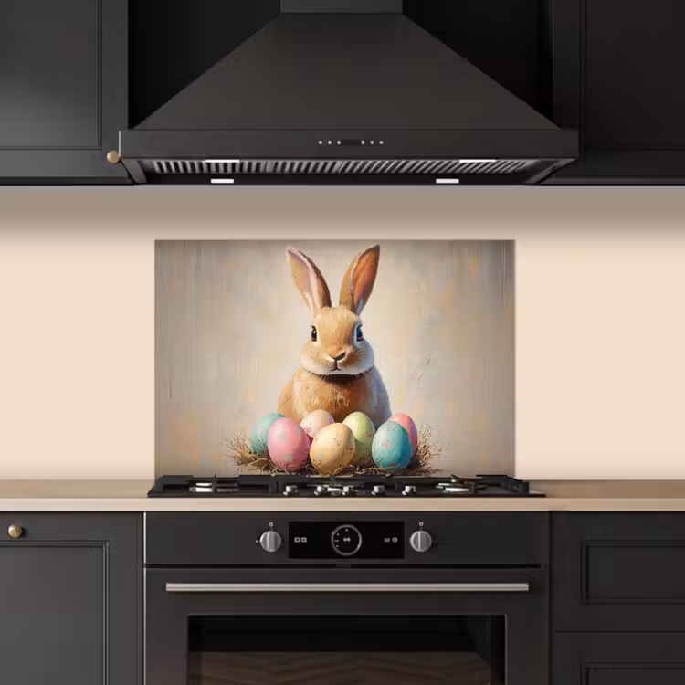 Fond de hotte - Lapin de Pâques - Pastel - Oeufs — 5