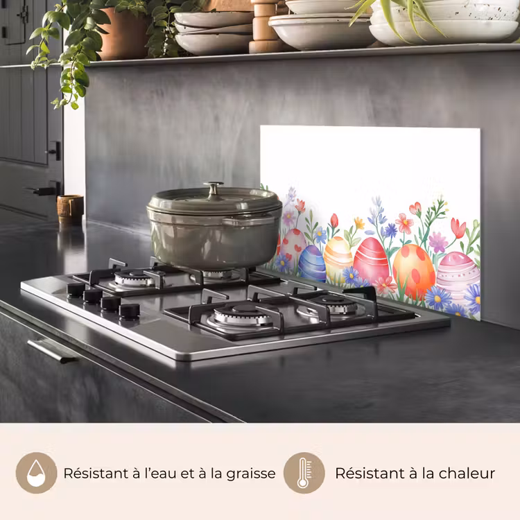 Fond de hotte - Jardin de fleurs - Coloré - Œufs — 2