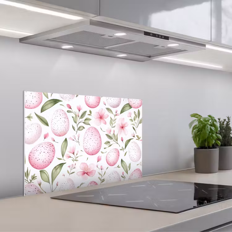 Fond de hotte - Motif - Œufs - Rose - Pâques — 1