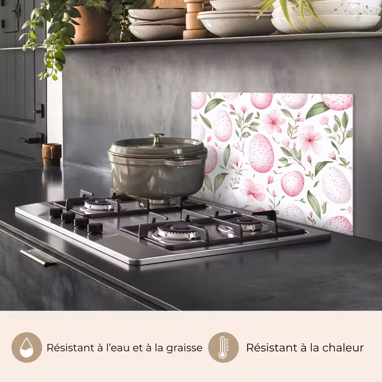 Fond de hotte - Motif - Œufs - Rose - Pâques — 2