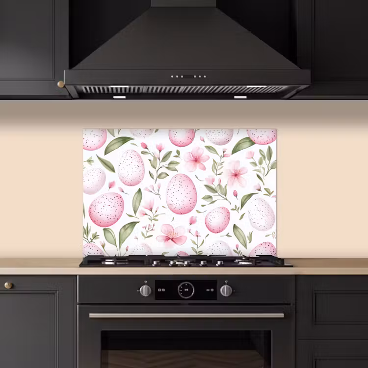 Fond de hotte - Motif - Œufs - Rose - Pâques — 5