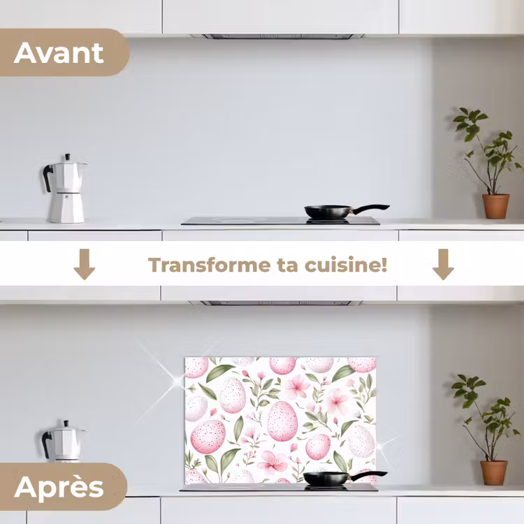 Fond de hotte - Motif - Œufs - Rose - Pâques — 7