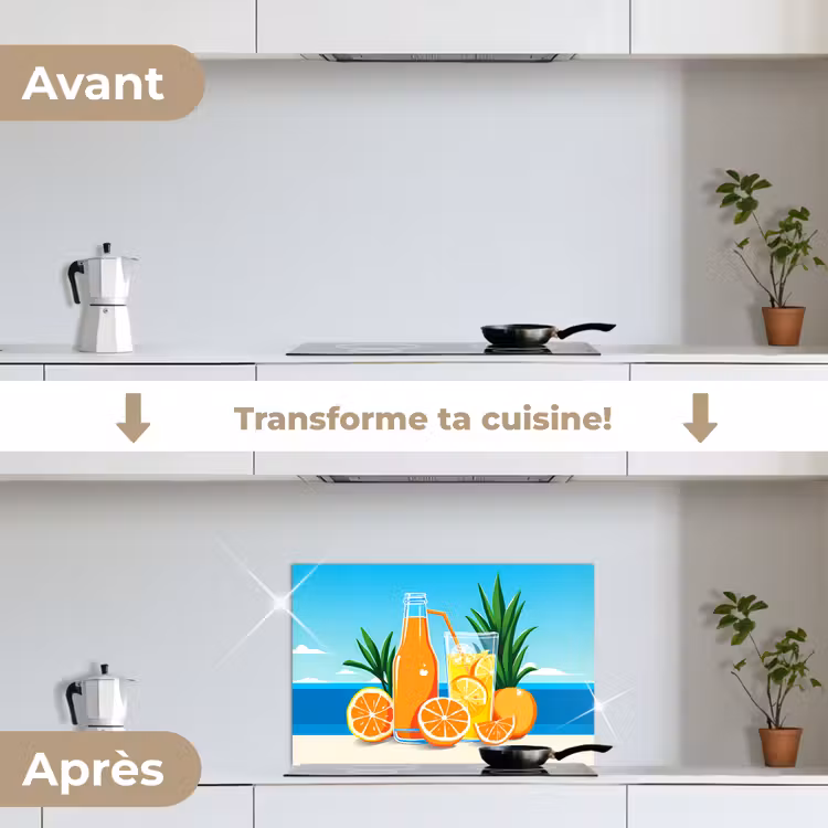 Fond de hotte - Oranges - Glaçons - Mer - Illustration — 7