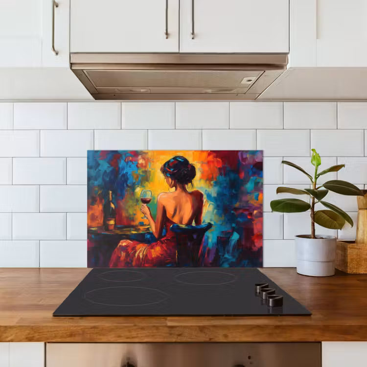 Fond de hotte - Vin - Femme - Atmosphérique - Coloré — 3