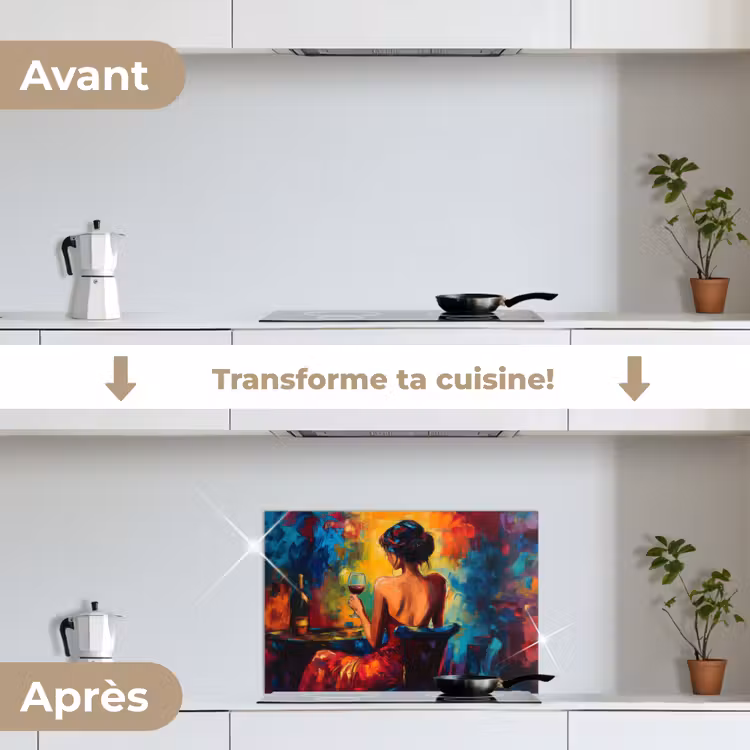 Fond de hotte - Vin - Femme - Atmosphérique - Coloré — 7