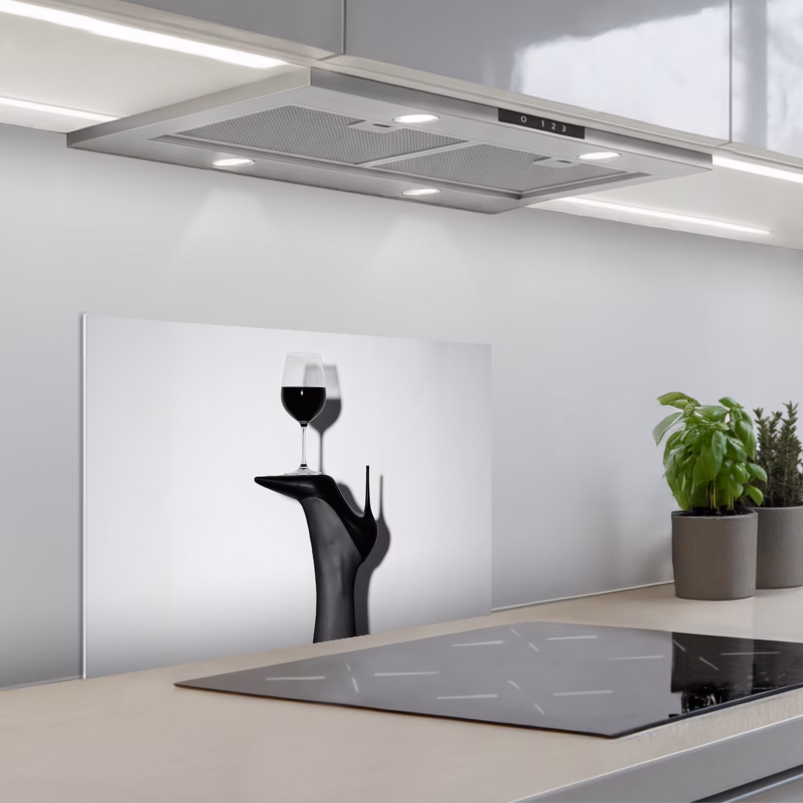 Fond de hotte - Talon - Vin - Minimaliste - Noir — 1