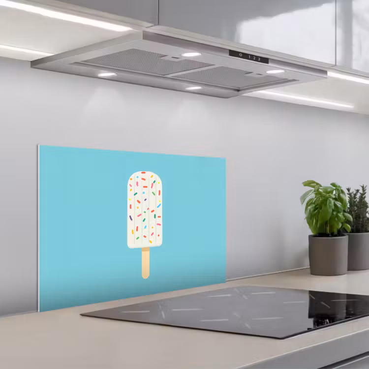 Fond de hotte - Glace - Bâton - Glaçons - Bleu clair — 1