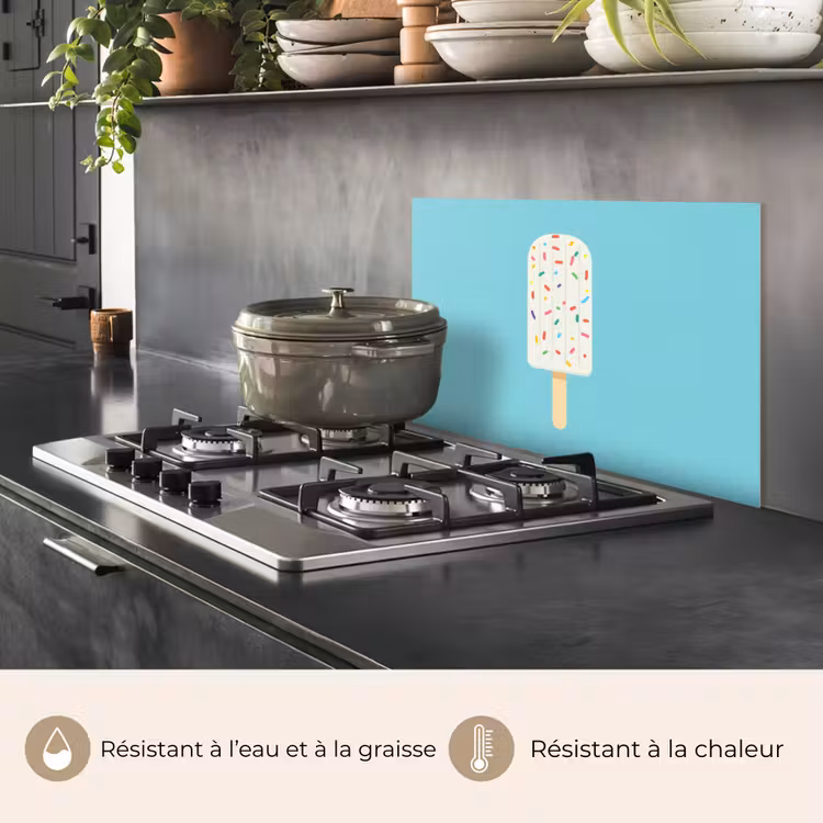 Fond de hotte - Glace - Bâton - Glaçons - Bleu clair — 2