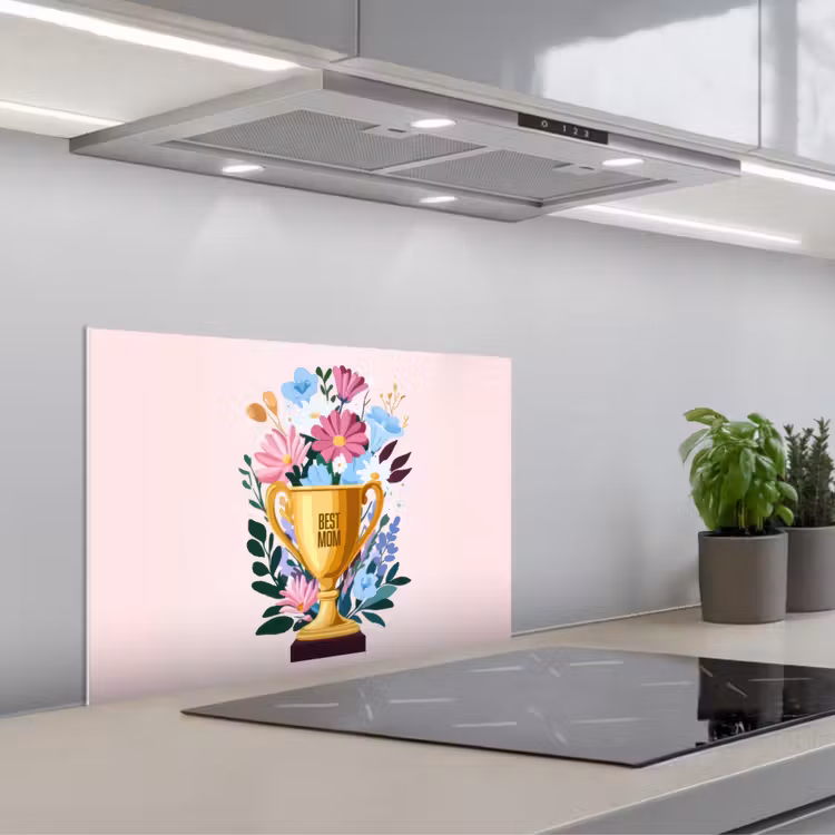 Fond de hotte - Trophée - Meilleure Maman - Fleurs - Colorées — 1