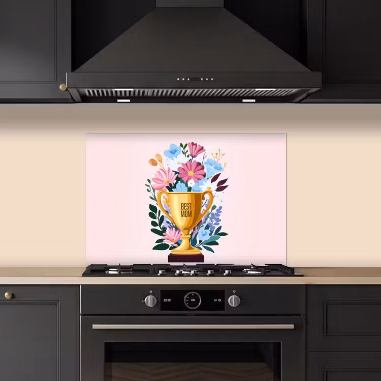 Fond de hotte - Trophée - Meilleure Maman - Fleurs - Colorées — 5