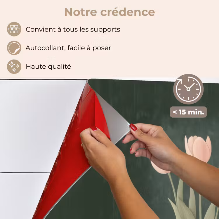 Fond de hotte - Tulipes - Amour - Vert foncé — 4