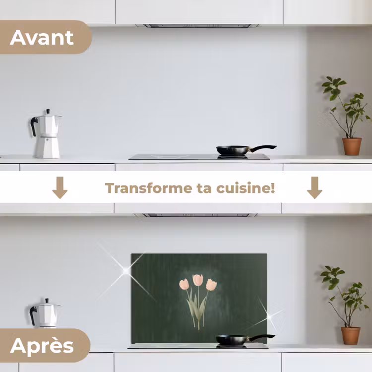 Fond de hotte - Tulipes - Amour - Vert foncé — 7
