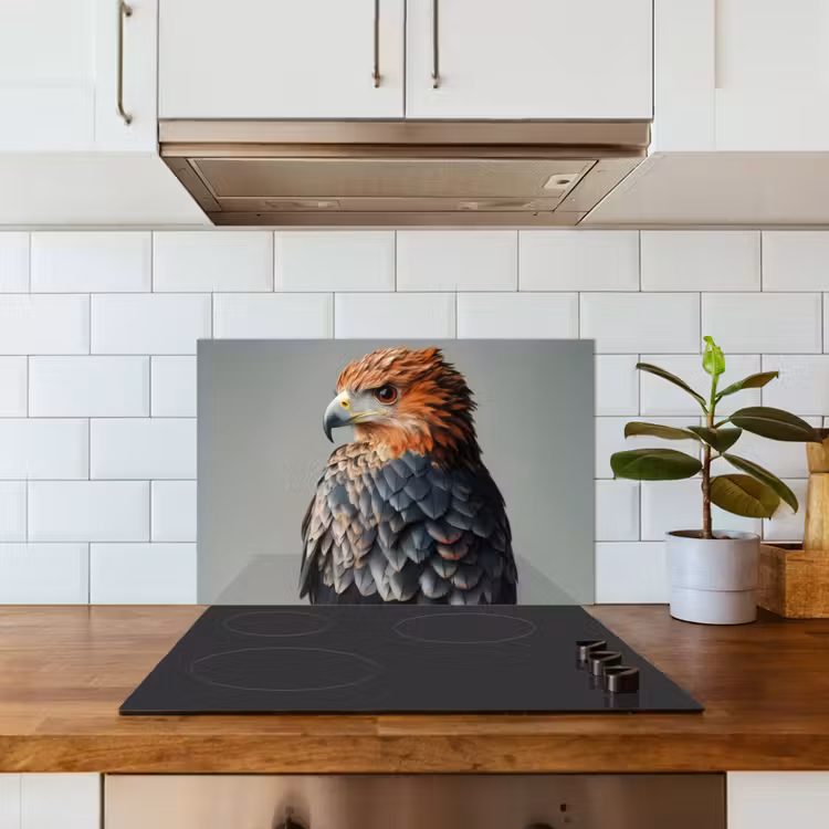 Fond de hotte - Oiseau - Réaliste - Plumes - Marron — 3