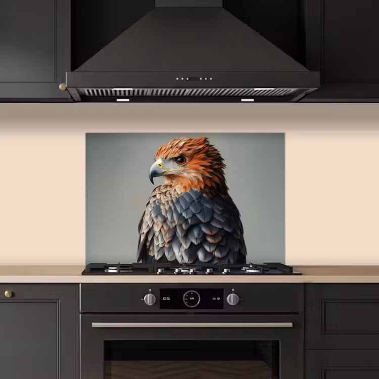 Fond de hotte - Oiseau - Réaliste - Plumes - Marron — 5