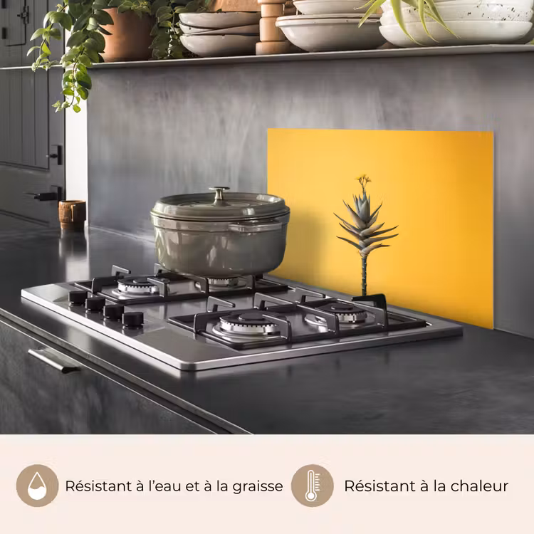 Fond de hotte - Plante - Minimaliste - Fleur - Jaune — 2