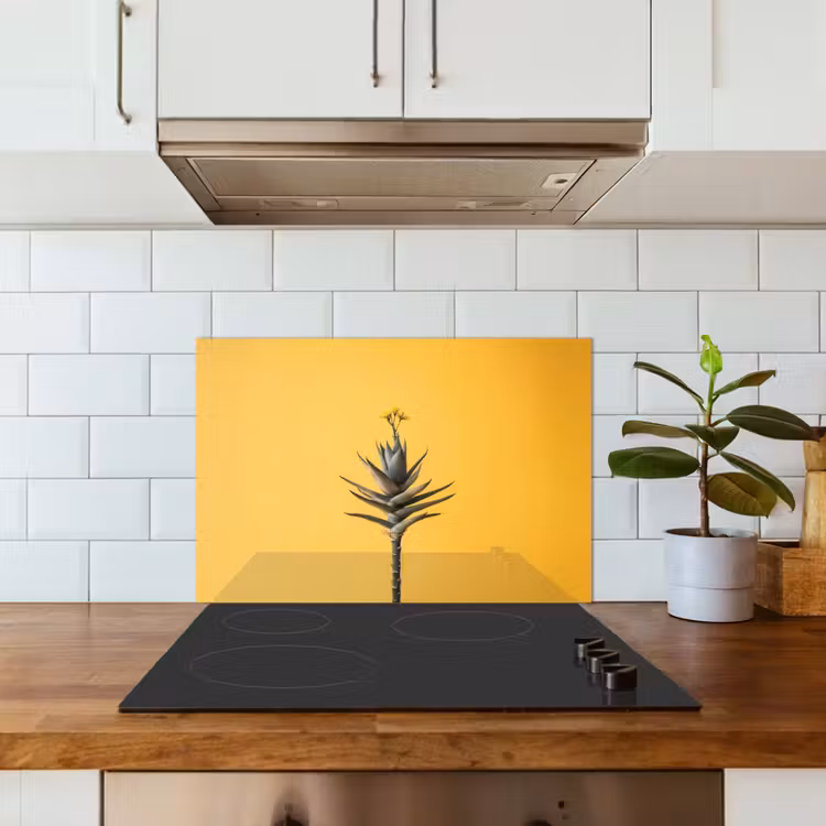 Fond de hotte - Plante - Minimaliste - Fleur - Jaune — 3