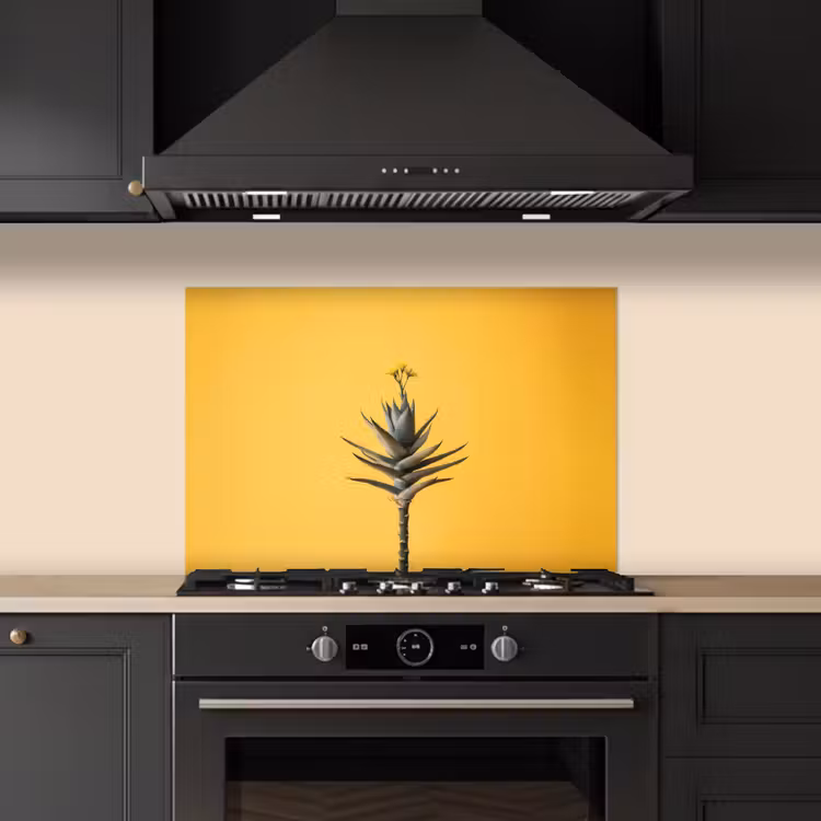 Fond de hotte - Plante - Minimaliste - Fleur - Jaune — 5