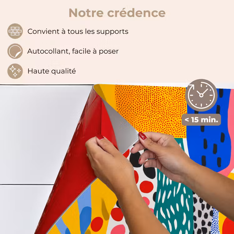 Fond de hotte - Points - Formes - Moderne - Couleurs — 4