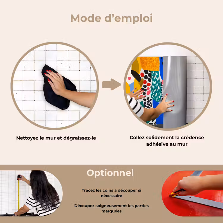 Fond de hotte - Points - Formes - Moderne - Couleurs — 6