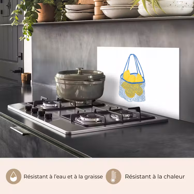 Fond de hotte - Sac - Bleu - Citrons - Illustration — 2