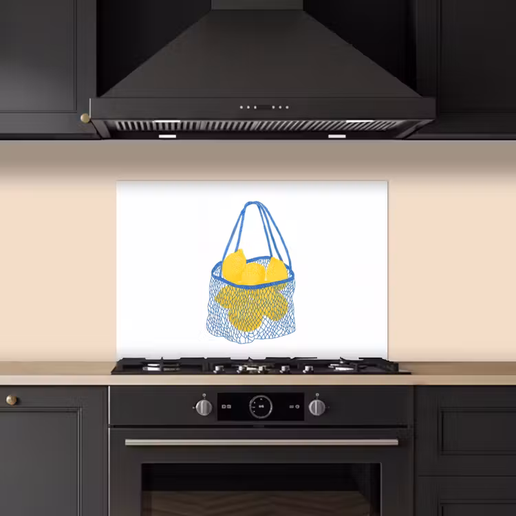 Fond de hotte - Sac - Bleu - Citrons - Illustration — 5