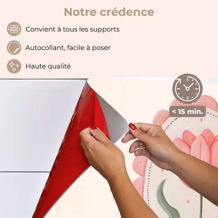 Fond de hotte - Tulipe - Cadre - Ovale - Illustration — 4