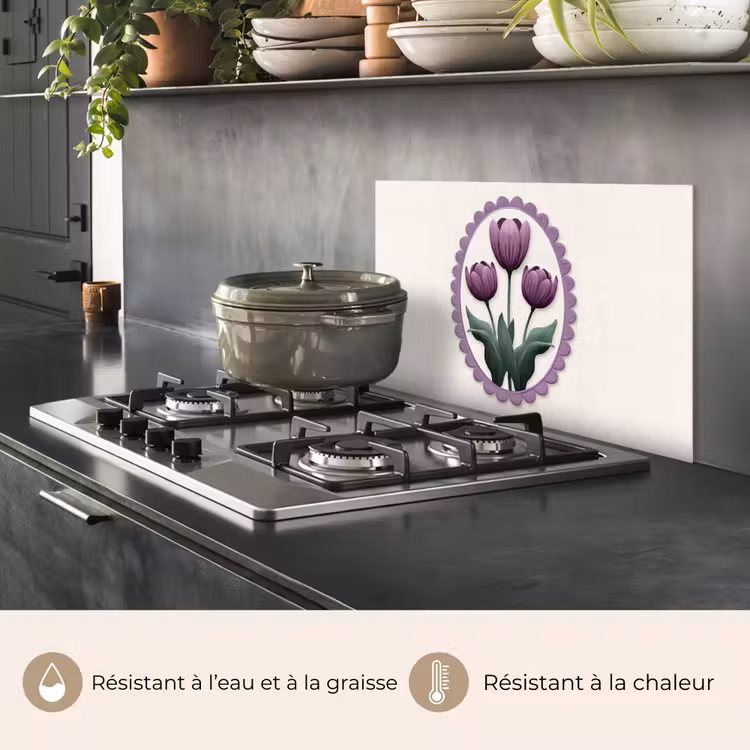 Fond de hotte - Tulipes - Pourpre - Liste - Feuilles — 2
