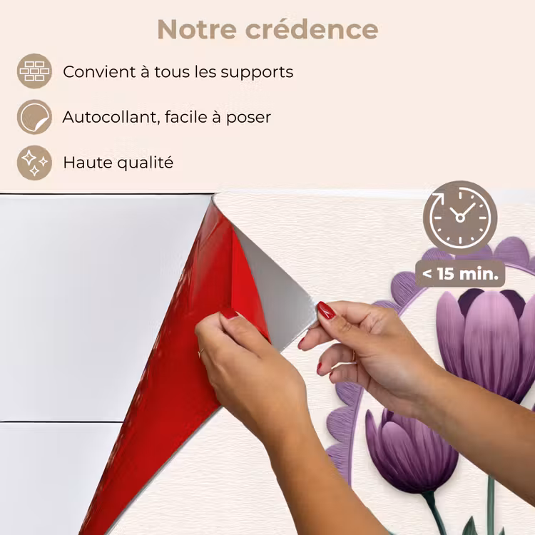 Fond de hotte - Tulipes - Pourpre - Liste - Feuilles — 4