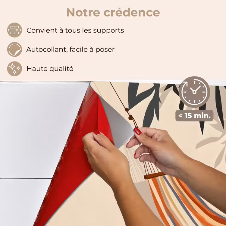 Fond de hotte - Hamac - Coloré - Feuilles - Ombre — 4