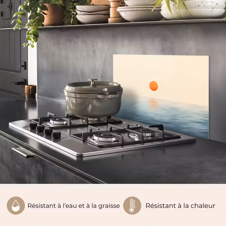 Fond de hotte - Soleil - Orange - Mer — 2