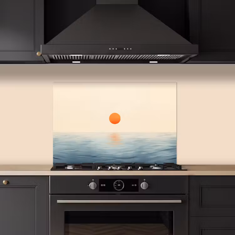 Fond de hotte - Soleil - Orange - Mer — 5