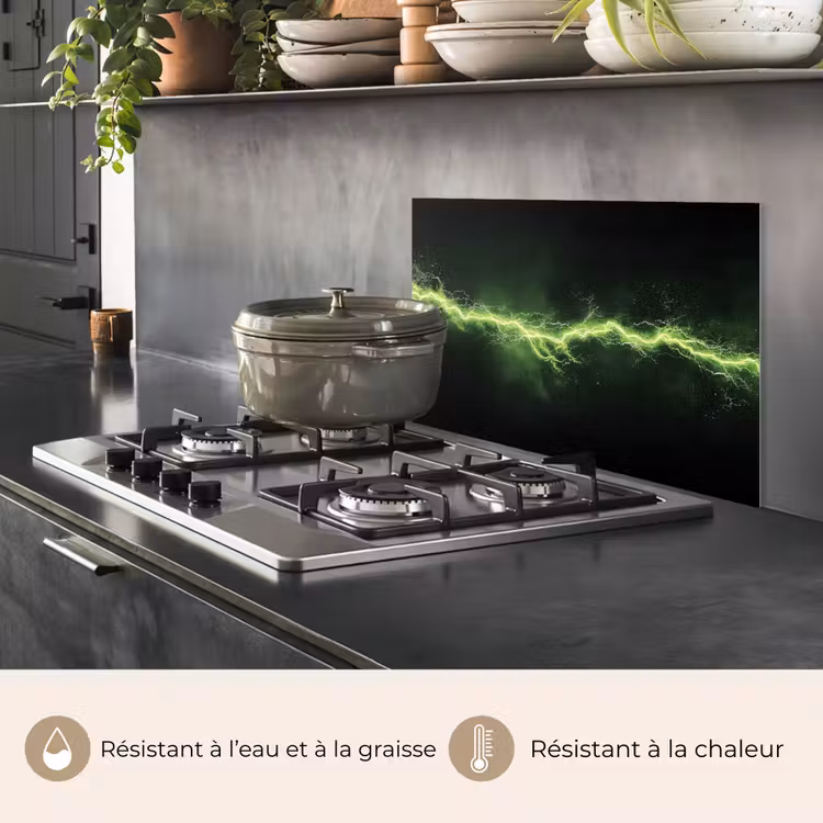 Fond de hotte - Jeu - Électricité - Ligne - Étincelles - Vert — 2