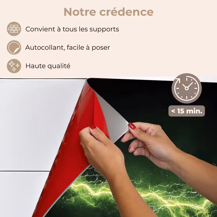 Fond de hotte - Jeu - Électricité - Ligne - Étincelles - Vert — 4