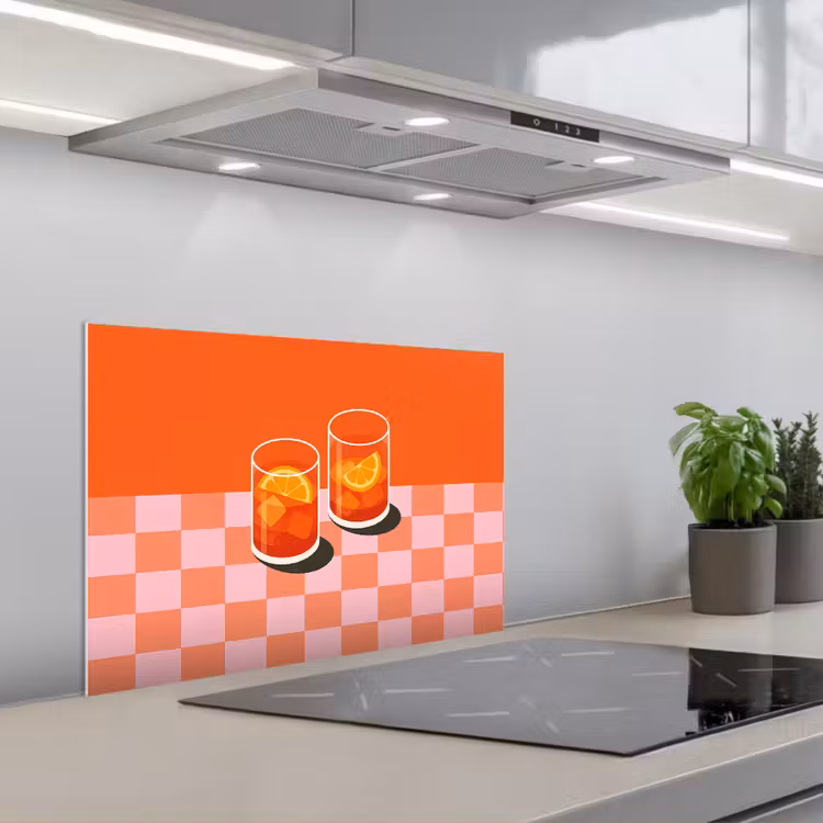 Fond de hotte - Orange - Lunettes - Orange — 1