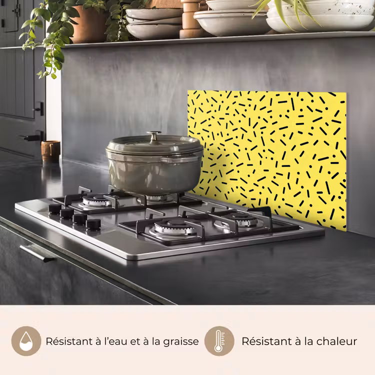 Fond de hotte - Jeux - Points - Rayures - Jaune — 2