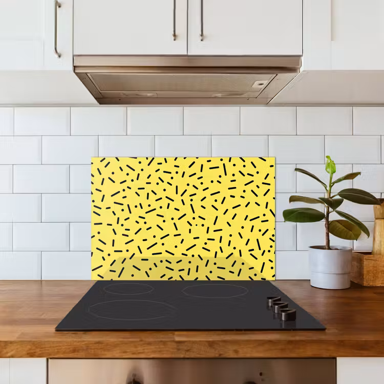 Fond de hotte - Jeux - Points - Rayures - Jaune — 3