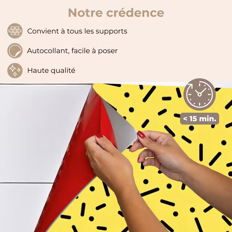 Fond de hotte - Jeux - Points - Rayures - Jaune — 4