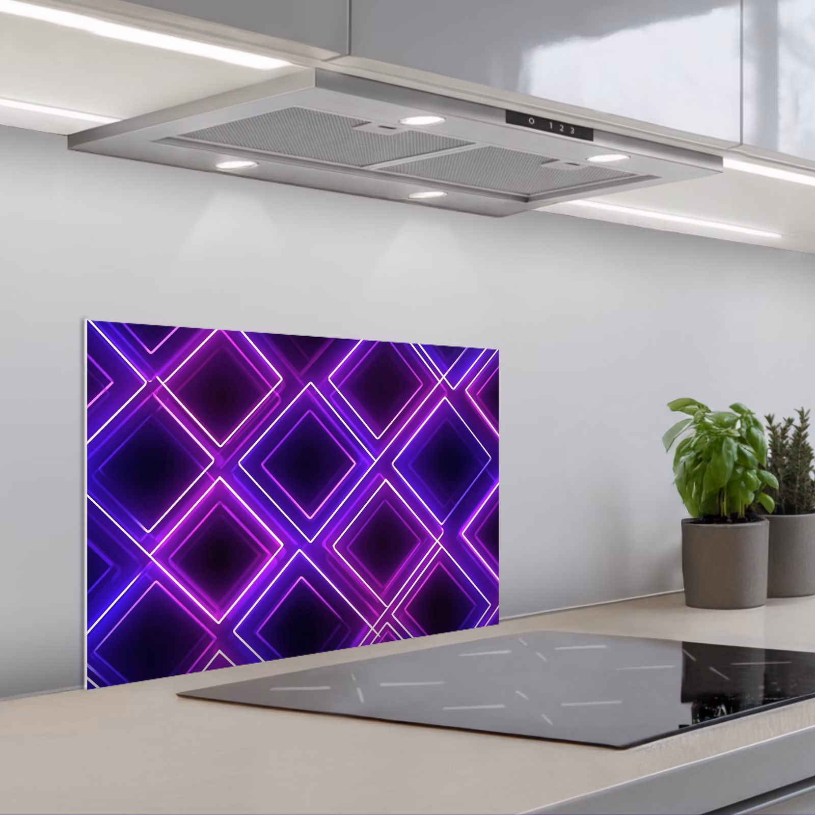 Fond de hotte - Jeux - Diamants - Néon - Violet — 1