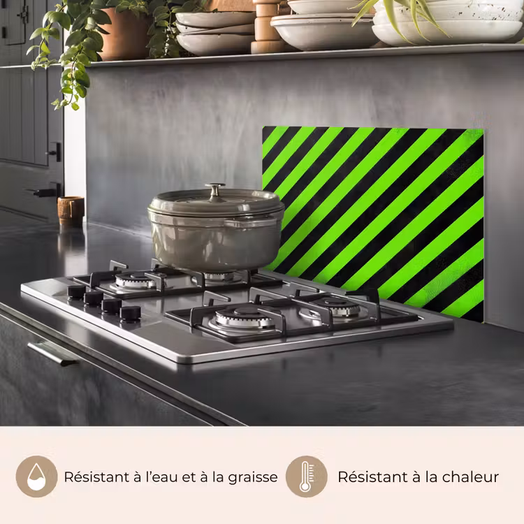 Fond de hotte - Jeu - Rayures - Angulaire - Vert — 2